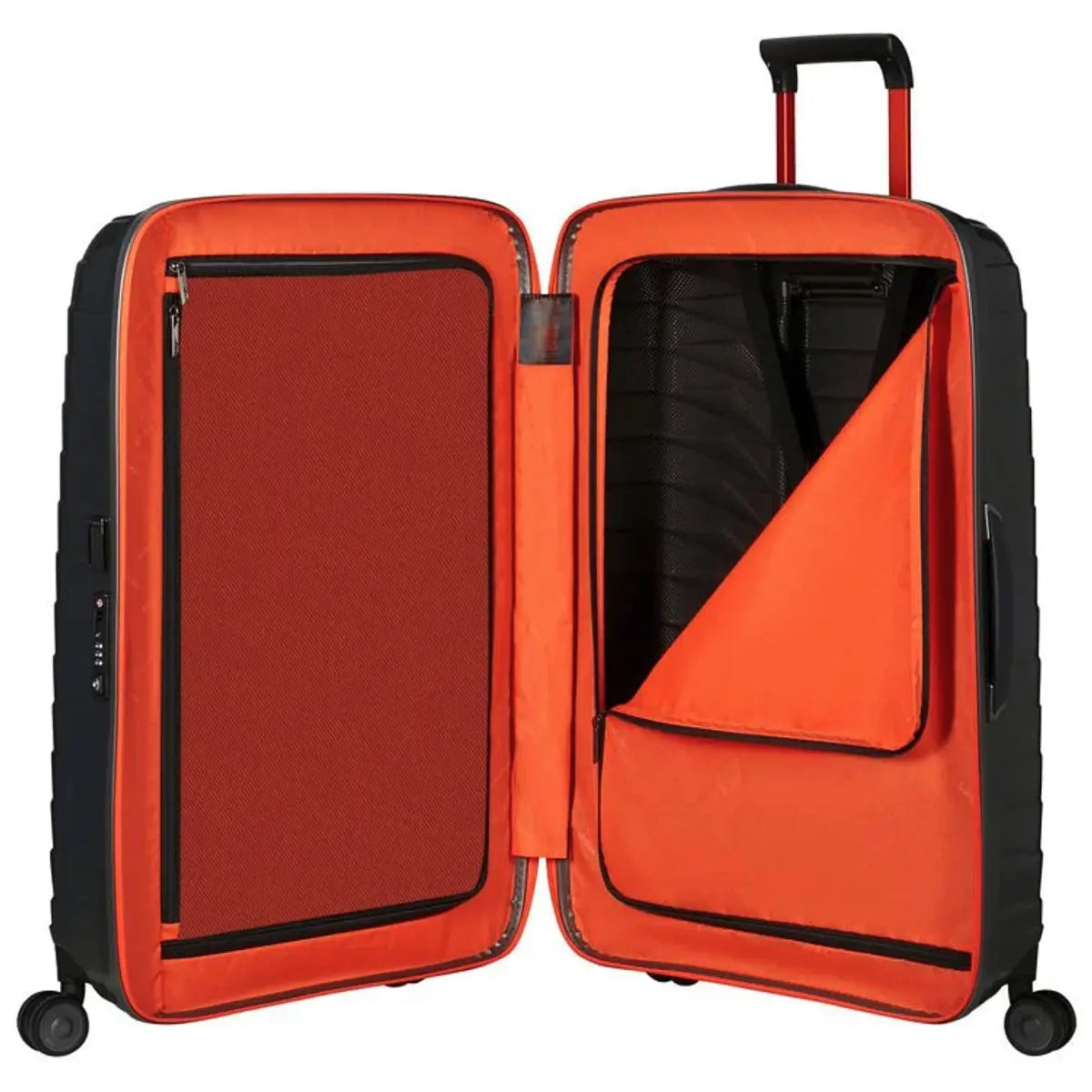 Samsonite Proxis 75cm 4 Wheel Spinner Suitcase Dark Green / Orange