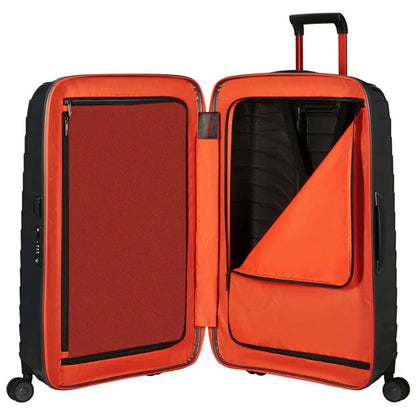 Samsonite Proxis 75cm 4 Wheel Spinner Suitcase Dark Green / Orange