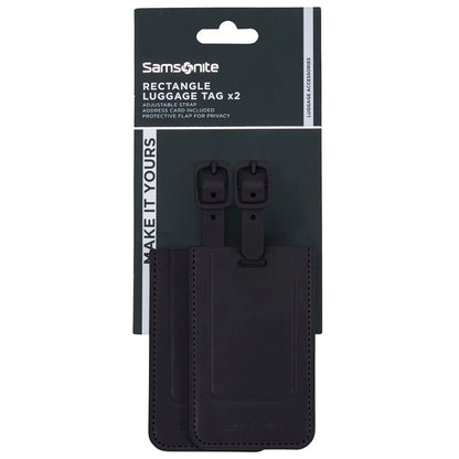 Samsonite Rectangle Luggage Tag (2 Pack) - Black