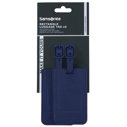 Samsonite Rectangle Luggage Tag (2 Pack) - Midnight Blue
