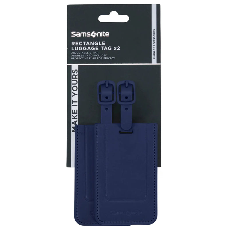 Samsonite Rectangle Luggage Tag (2 Pack) - Midnight Blue