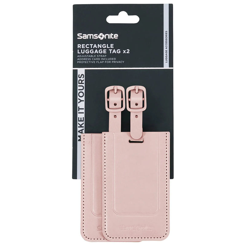 Samsonite Rectangle Luggage Tag (2 Pack) - Rose