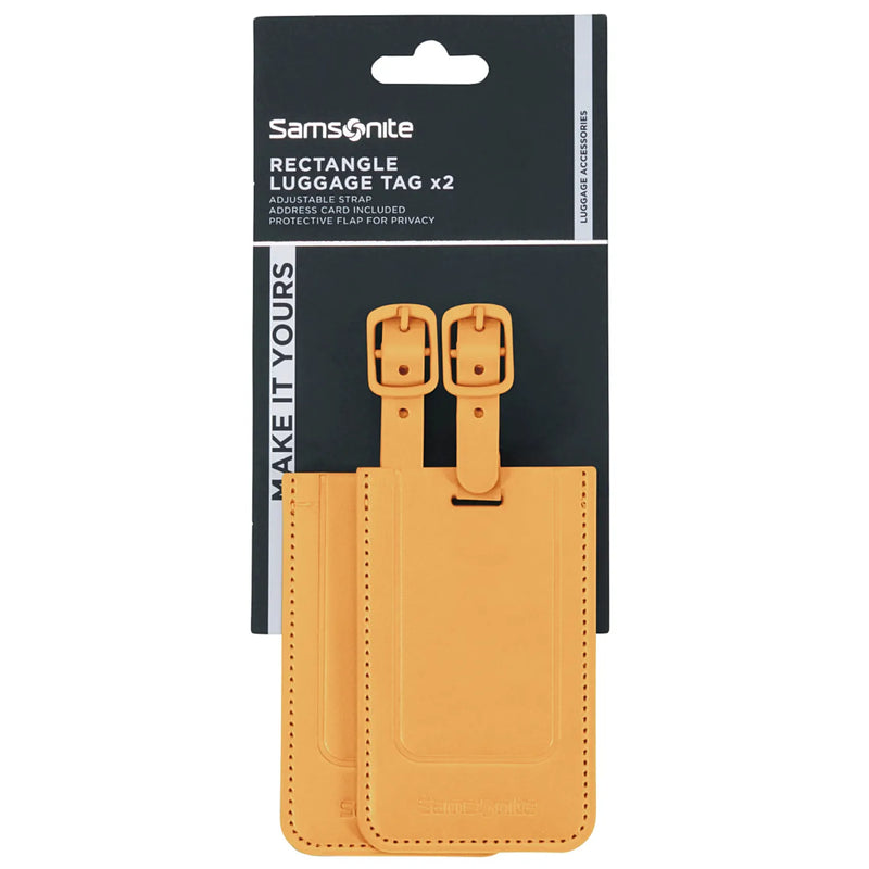 Samsonite Rectangle Luggage Tag (2 Pack) - Yellow
