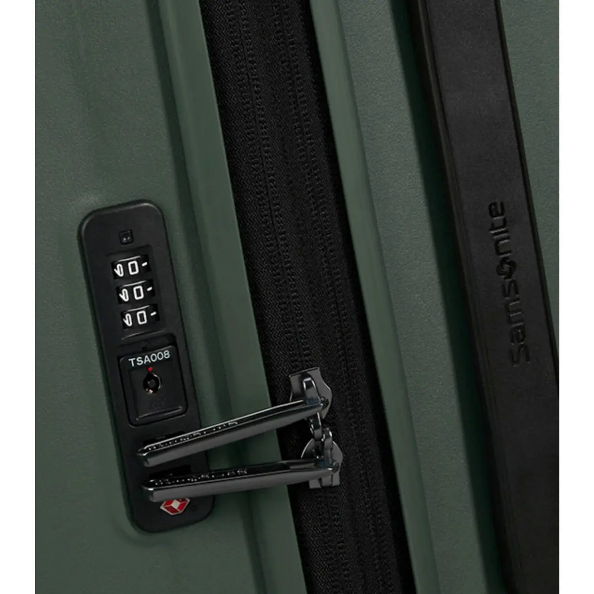 Integrated 3-digit TSA combination lock