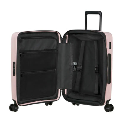 Packing straps for securing luggage and zipped divider with pockets