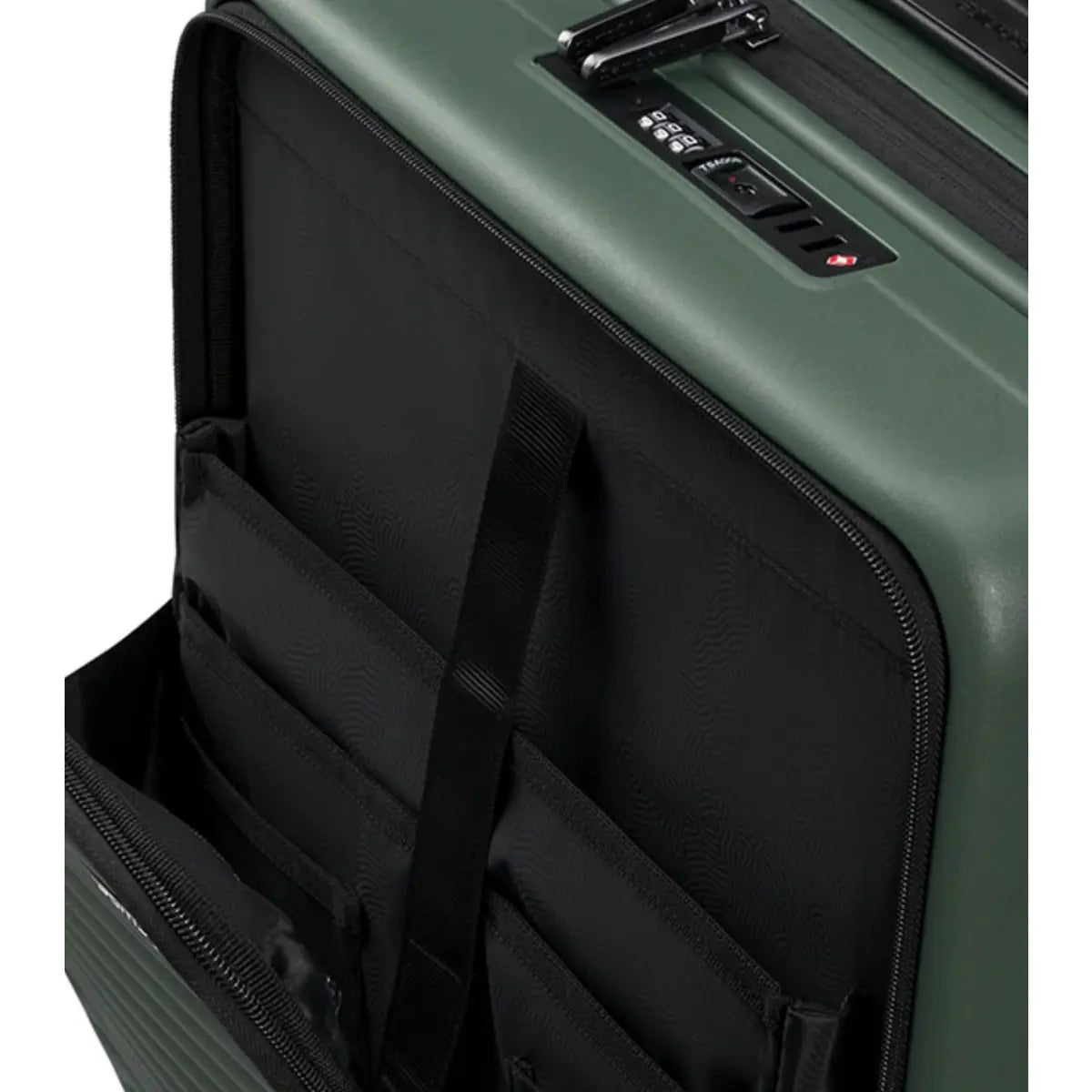 Laptop and tablet pockets in front compartment