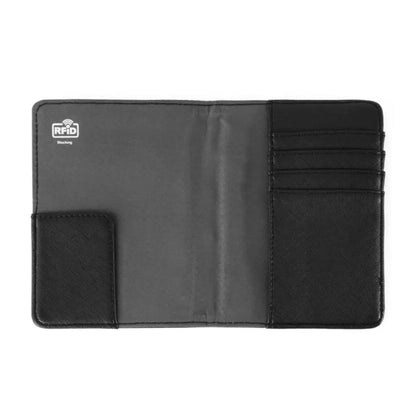 Holds passport and credit cards