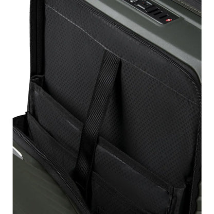 Lockable front zippered pocket with dedicated, padded laptop and tablet sleeves