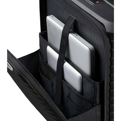 Laptop and tablet pockets in front compartment