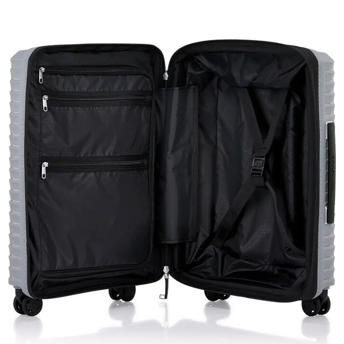 Samsonite Upscape 55cm Expandable 4 Wheel Cabin Spinner Suitcase - Platinum