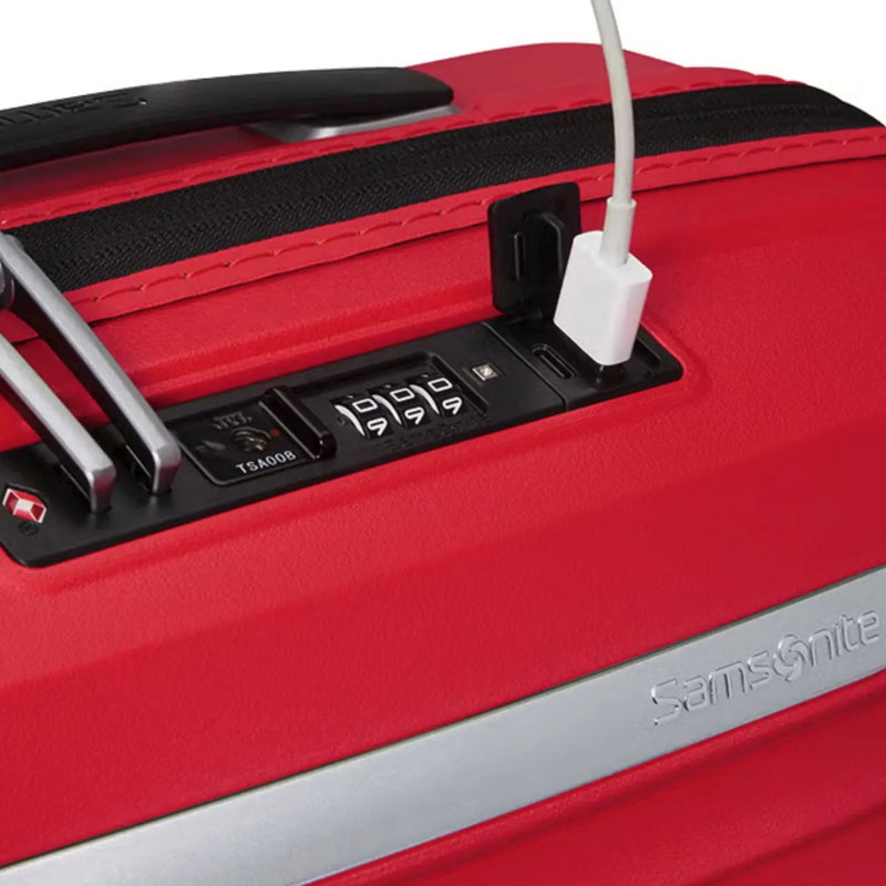 Samsonite Upscape 55cm Expandable 4 Wheel Cabin Spinner Suitcase - Ruby Red