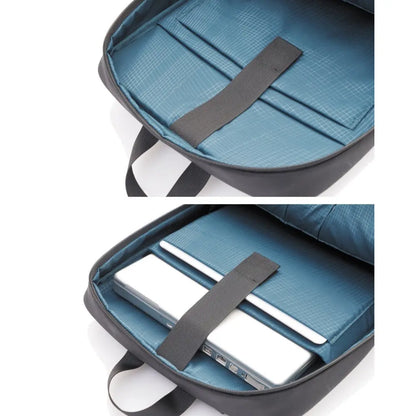 Padded non-scratch lining, laptop compartment with elastic Velcro closure fits most laptops with screens up to 15.6”