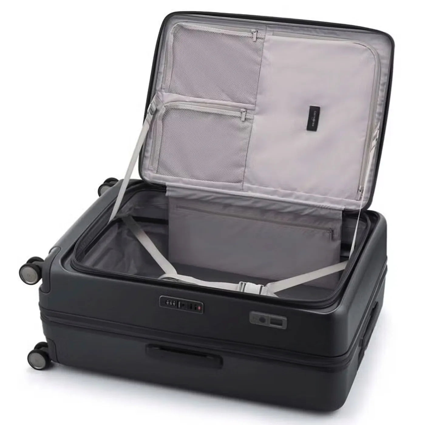 Samsonite Zipprix FT 75 cm Expandable Suitcase with Waypoint Smart Tag - Black