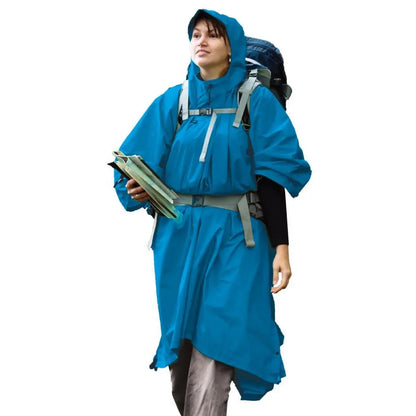 70D Nylon Waterproof Tarp / Poncho - Blue