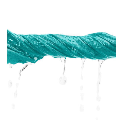 Recycled polyester blended DRY+ fabric uses fine yarns to create a greater surface area that dries faster