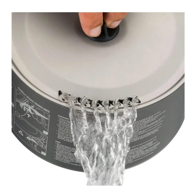 Easy flow strainer lid for efficient draining 