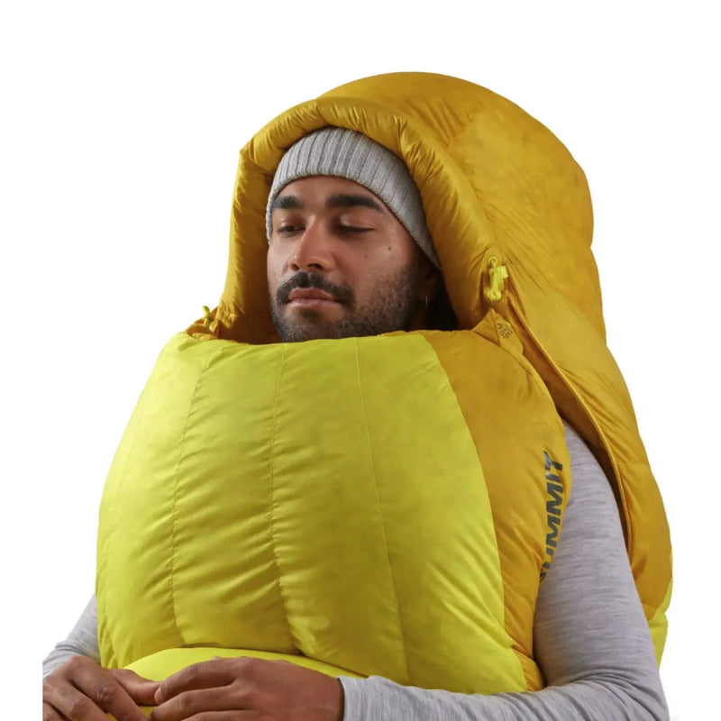 Technical hood and generous draft tubes on the zippers maximize warmth retention