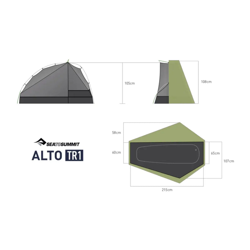 Sea To Summit Alto TR1 Ultralight Tent (1 Person) - Green