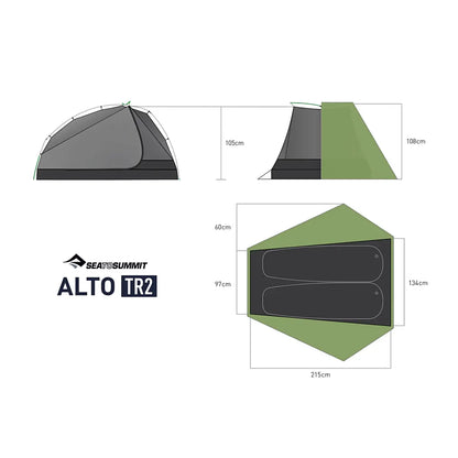 Sea To Summit Alto TR2 Ultralight Tent (2 Person) - Green