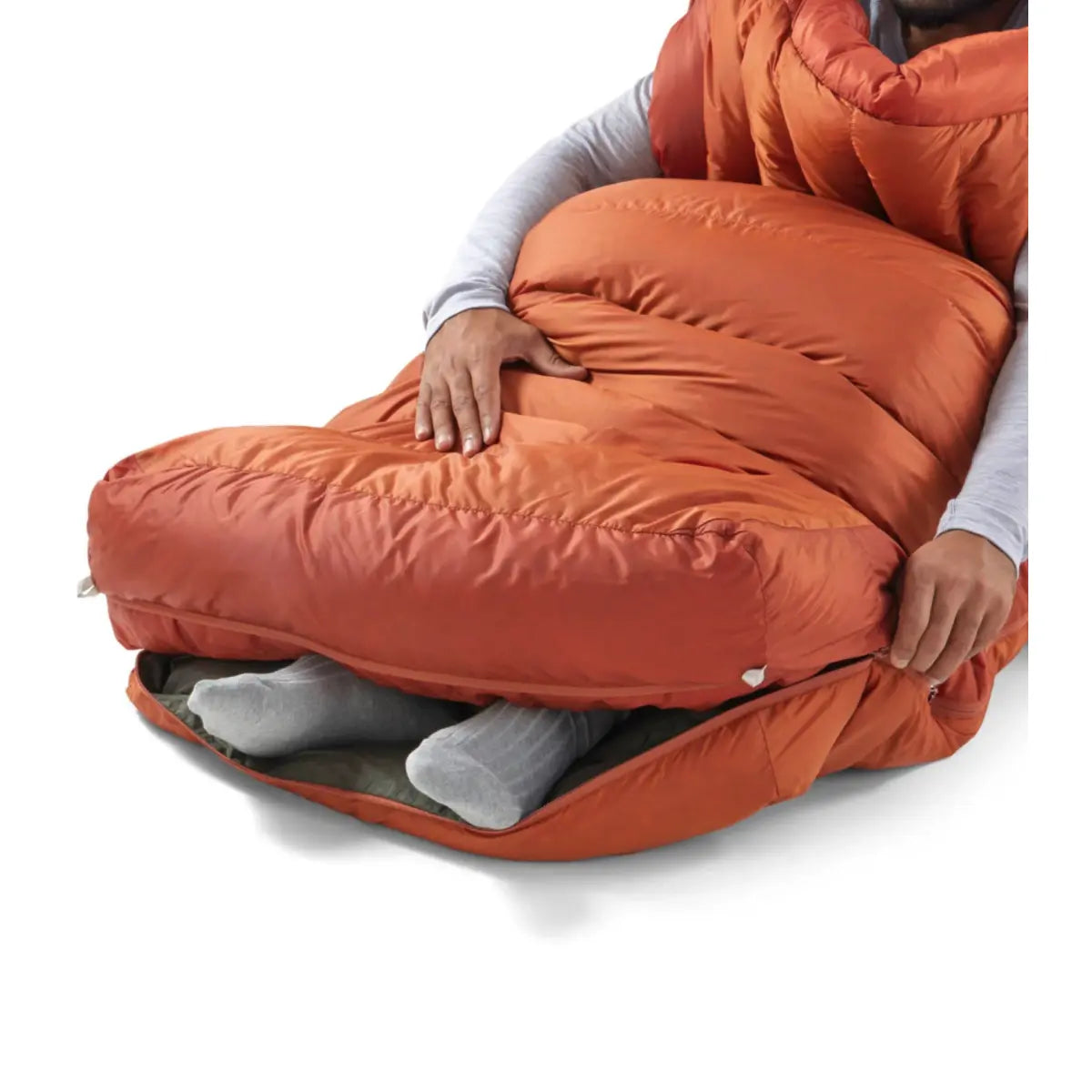 Open the footbox zipper for ventilation