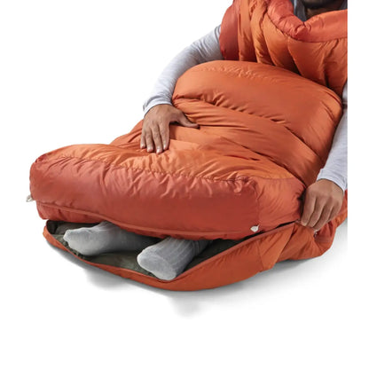 Open the footbox zipper for ventilation