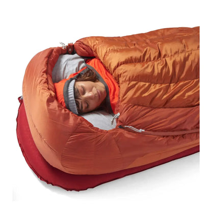 In colder temperatures you can cinch down the technical hood and zip up the draft-tube protected zippers