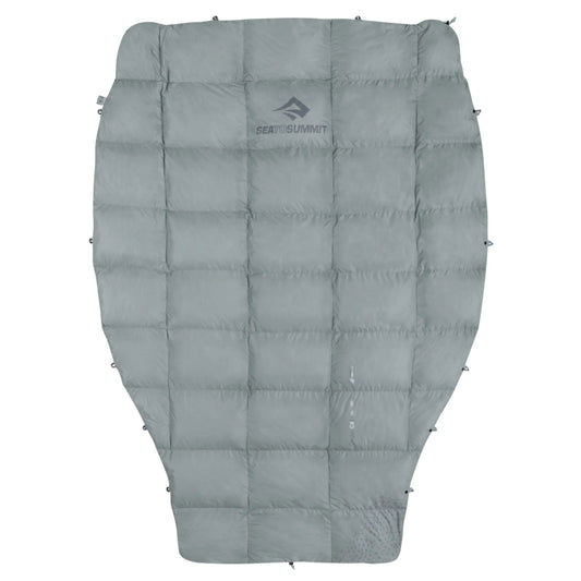 Sea to Summit Cinder Cd1 - Down Integrated Sleeping Quilt - Long - Pale Grey / Dark Grey