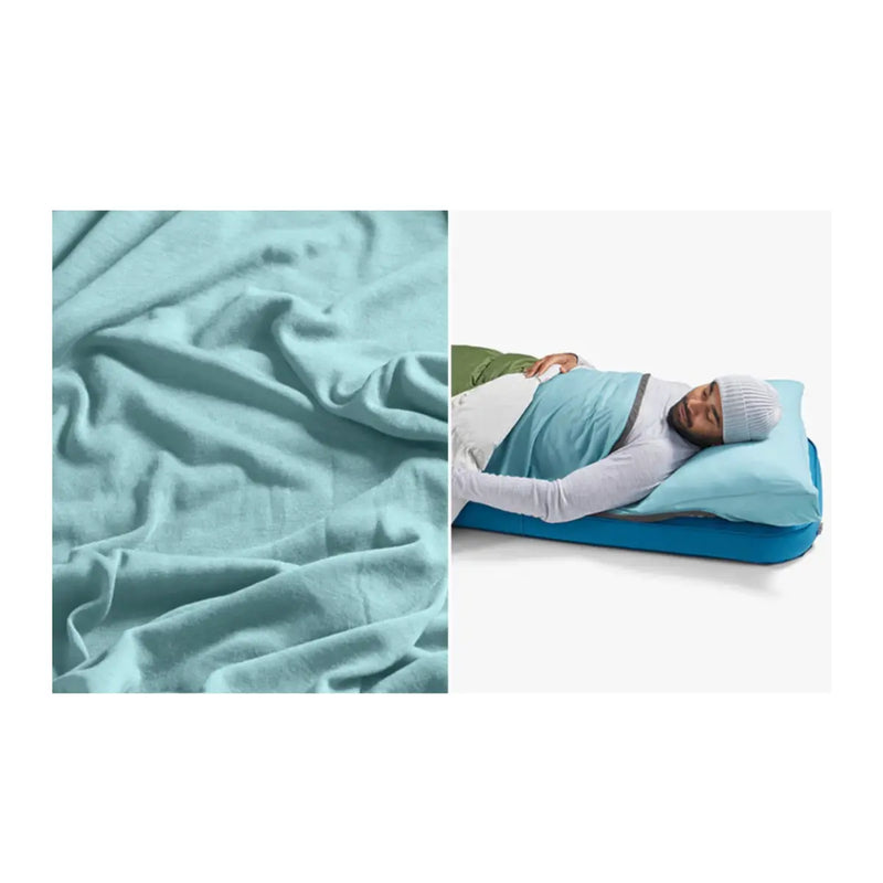 Stretch-knit fabric and a rectangular cut for superior freedom of movement