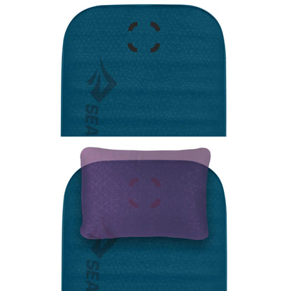Included PillowLock patch system attaches Sea to Summit pillows to your mat, holding it in place for a slip-free sleep