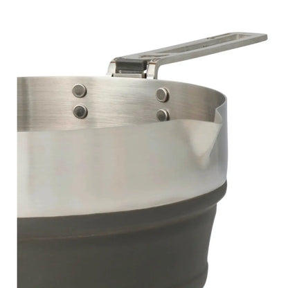 Features a pouring spout