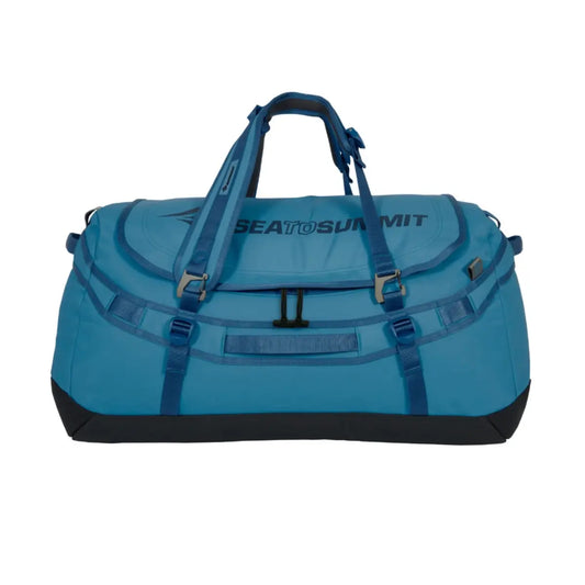 Super-tough materials: waterproof tarpaulin laminate, 1000D nylon base and steel gated hooks