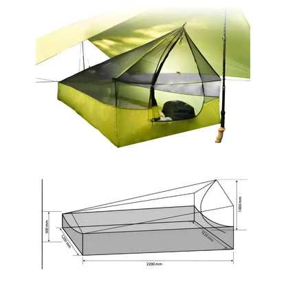 Dimensions : Escapist Ultra-Mesh Bug Tent (Please note : Accessories and Escapist Tarp not included)