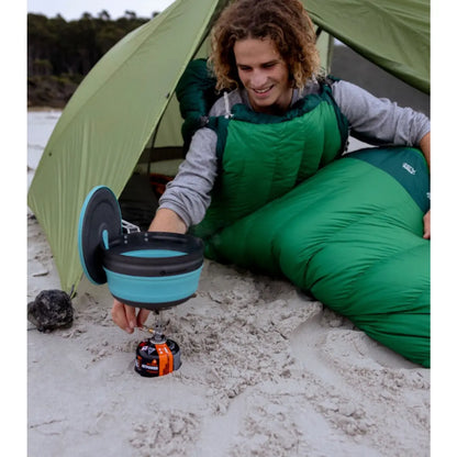 LidKeep allows you to clip the lid to the pot sidewall - the solution to where to put a hot, clean lid