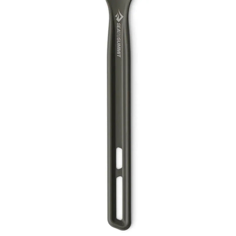 Handle has a unique profile that adds strength and allows the utensils to stack