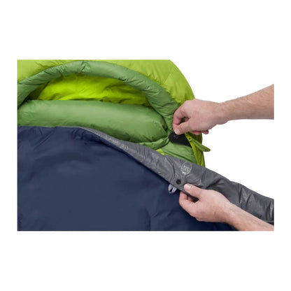 Sea to Summit Glow Gw1 - Synthetic Integrated Sleeping Quilt - Long - Dark Sapphire / Grey