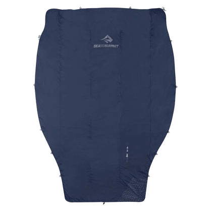 Sea to Summit Glow Gw1 - Synthetic Integrated Sleeping Quilt - Long - Dark Sapphire / Grey