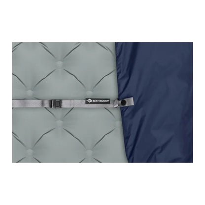 Sea to Summit Glow Gw1 - Synthetic Integrated Sleeping Quilt - Long - Dark Sapphire / Grey