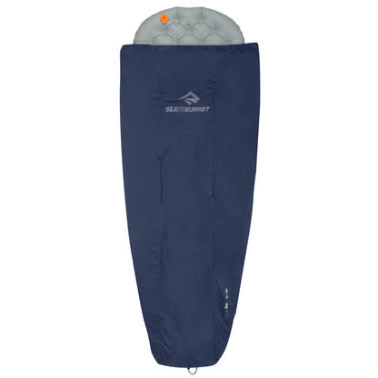 Sea to Summit Glow Gw1 - Synthetic Integrated Sleeping Quilt - Long - Dark Sapphire / Grey