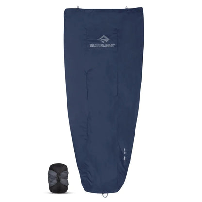 Sea to Summit Glow Gw1 - Synthetic Integrated Sleeping Quilt - Regular - Dark Sapphire / Grey