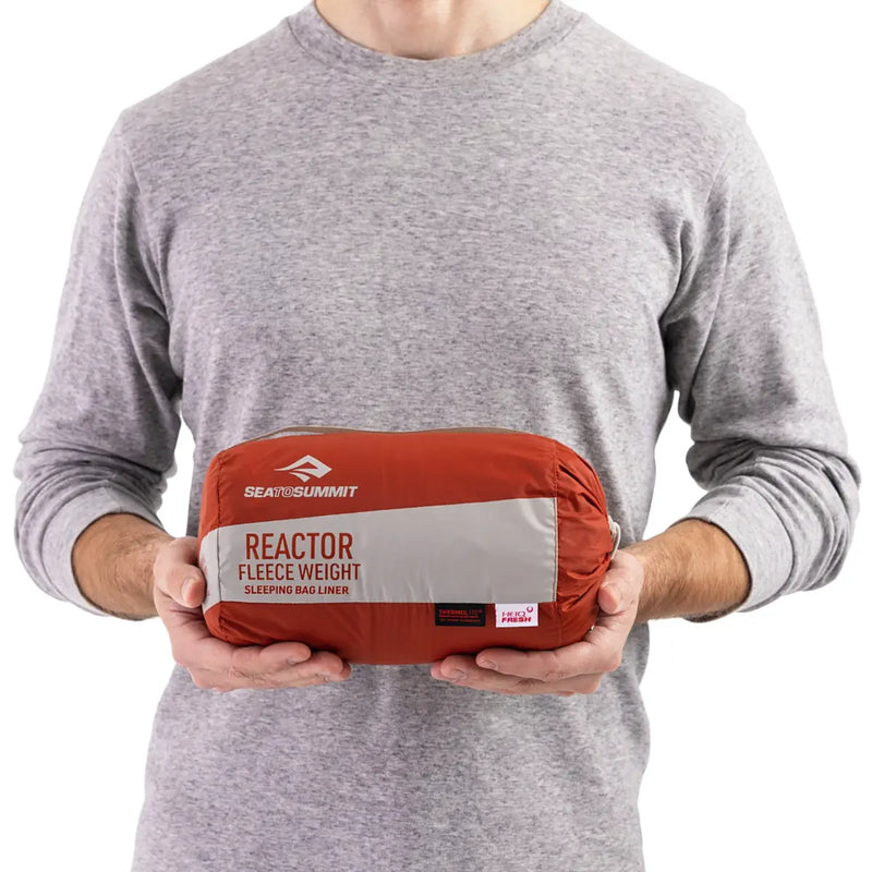 Sea To Summit Reactor Fleeceweight Sleeping Bag Liner (Regular Size) - Red