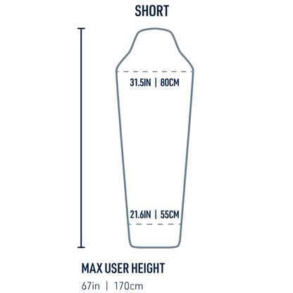 Sea To Summit Reactor Lightweight Sleeping Bag Liner (Short Size) - Grey