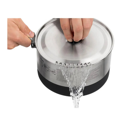Easy-flow strainer lid for efficient draining