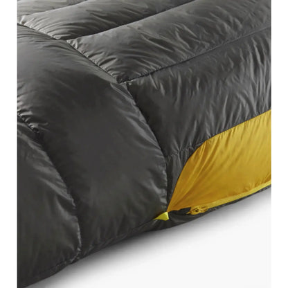 Baffle construction specific for each use: Hybrid box baffles in torso/sewn through in leg area (-1°C|30°F) 