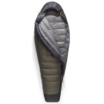 Baffle construction specific for each use: Hybrid box baffles in torso/sewn through in leg area (-1°C|30°F)