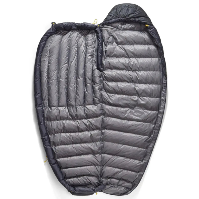 The Free-Flow Zip system ensures maximum ventilation and the flexibility to open the bag flat as a quilt