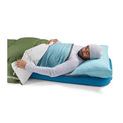 The 30D recycled nylon shell material has a non-PFAS DWR finish to help shed condensation.