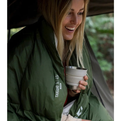 A down comforter that uses technical fabrics and quality down to bring the comforts of home to wherever your vehicle-based travels take you