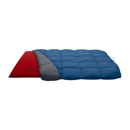 Two-person warm weather camping comforter made for life on the road