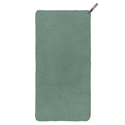 Recycled polyester blended DRY+ fabric uses fine yarns to create a greater surface area that dries faster