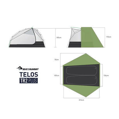Sea To Summit Telos TR2 Plus Ultralight Tent (2 Person) - Green